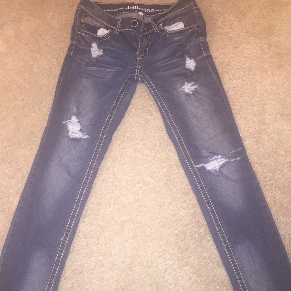 Distressed jeans